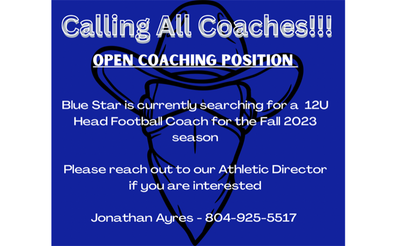 Coaching Candidates Needed!